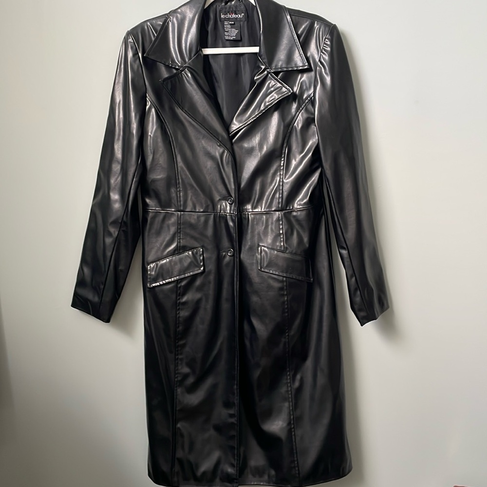 Vintage Le Chateau long polyurethane jacket like new